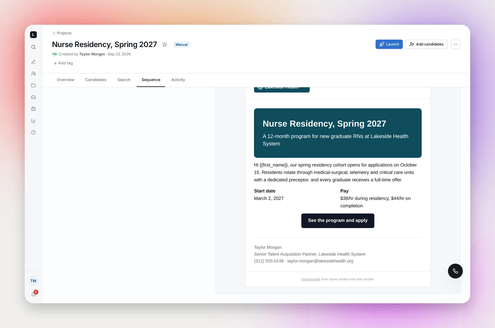 The unsubscribe line previewed under an email